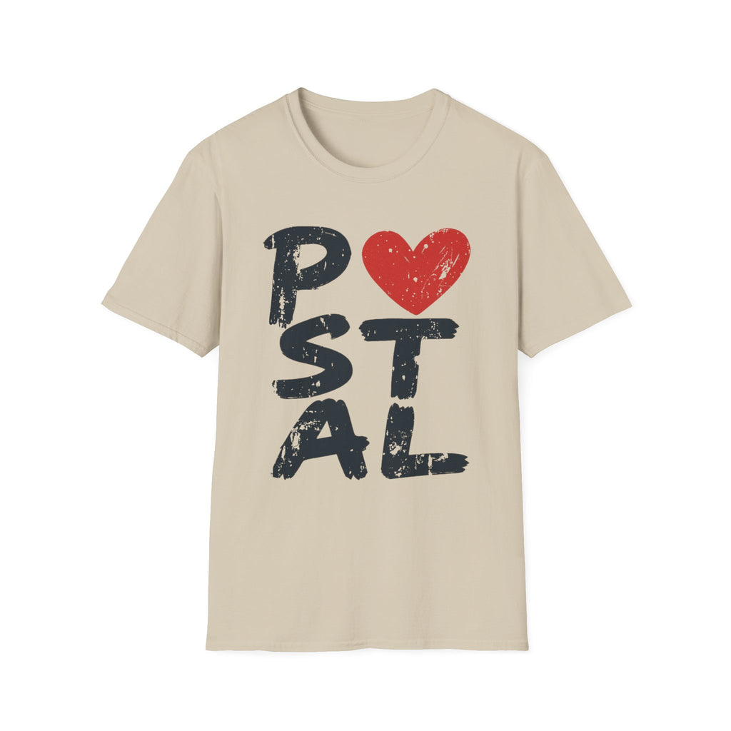 Postal Love T-Shirt - Unisex Softstyle Tee for Postal Workers, Letter Lovers, Proud Mail Carriers, Postal Workers, Gift for Holidays, Casual Wear
