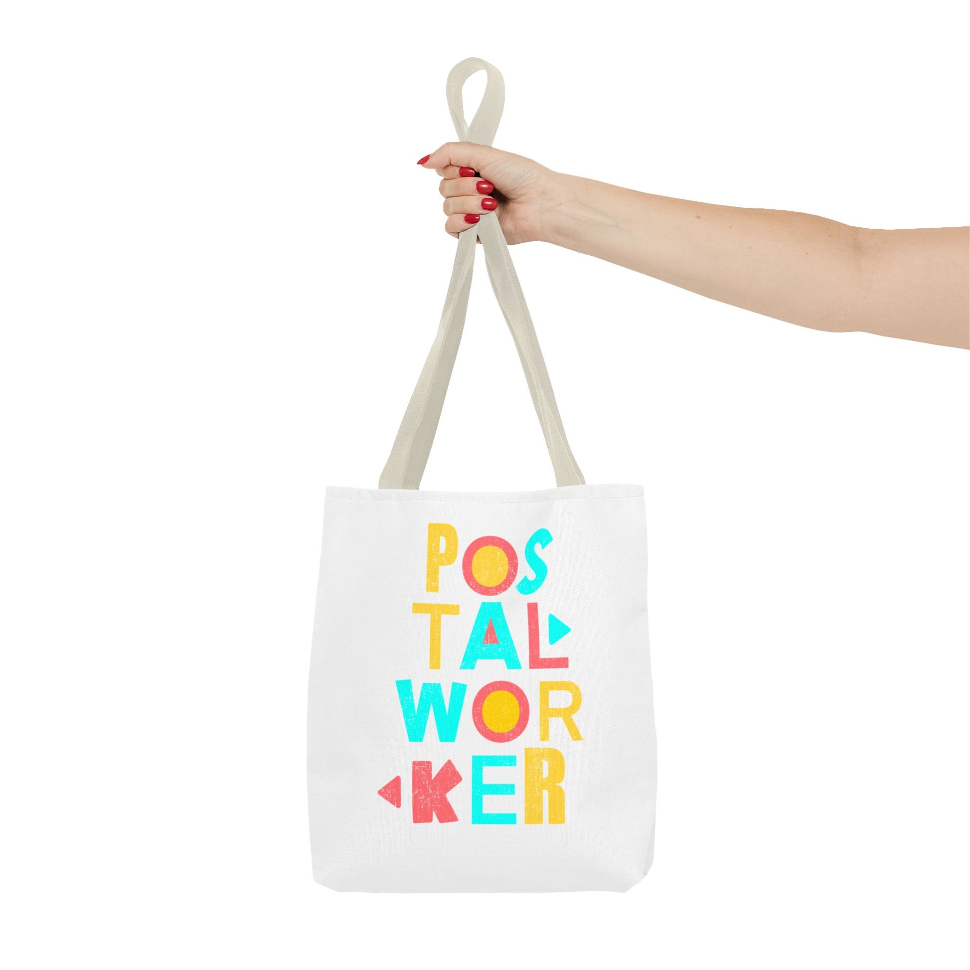 Postal Worker Tote Bag — Colorful Retro Typography Mail Carrier Gift