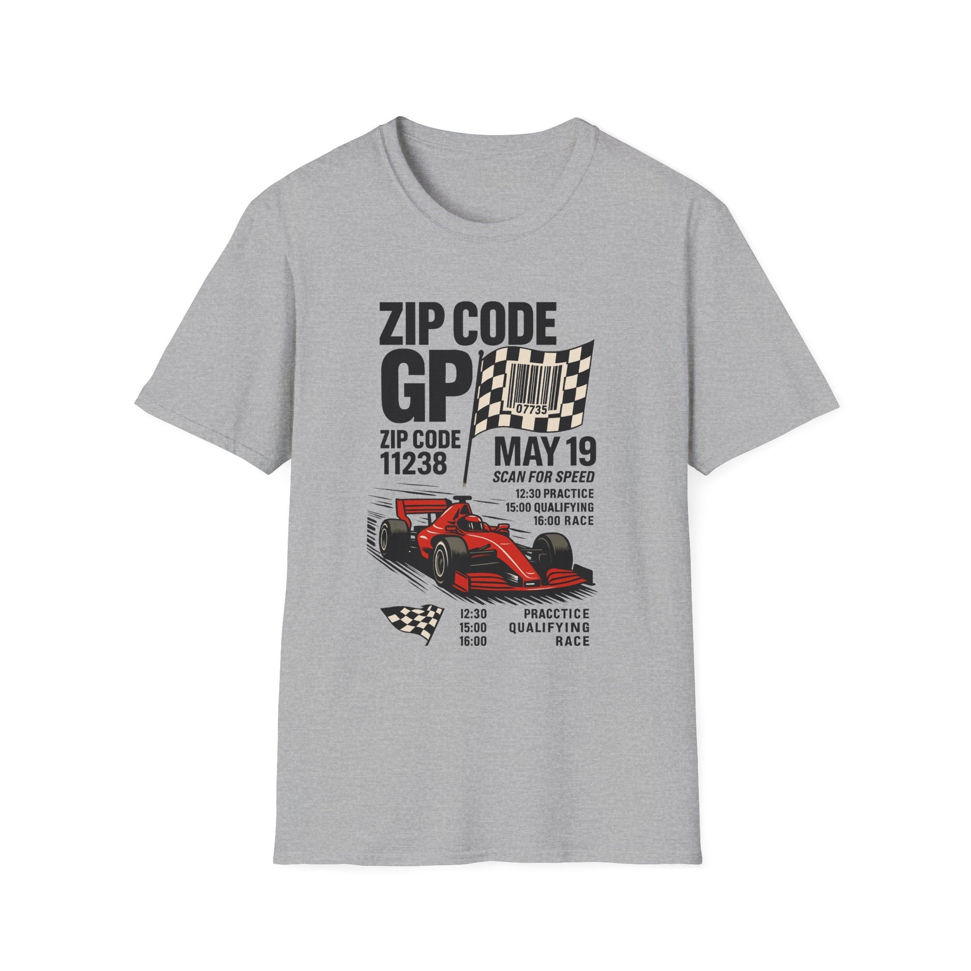 Racing Day Unisex Softstyle T-Shirt, Car Lovers Gift, Motorsports Tee, Race Day Apparel, Personalized Racing Shirt