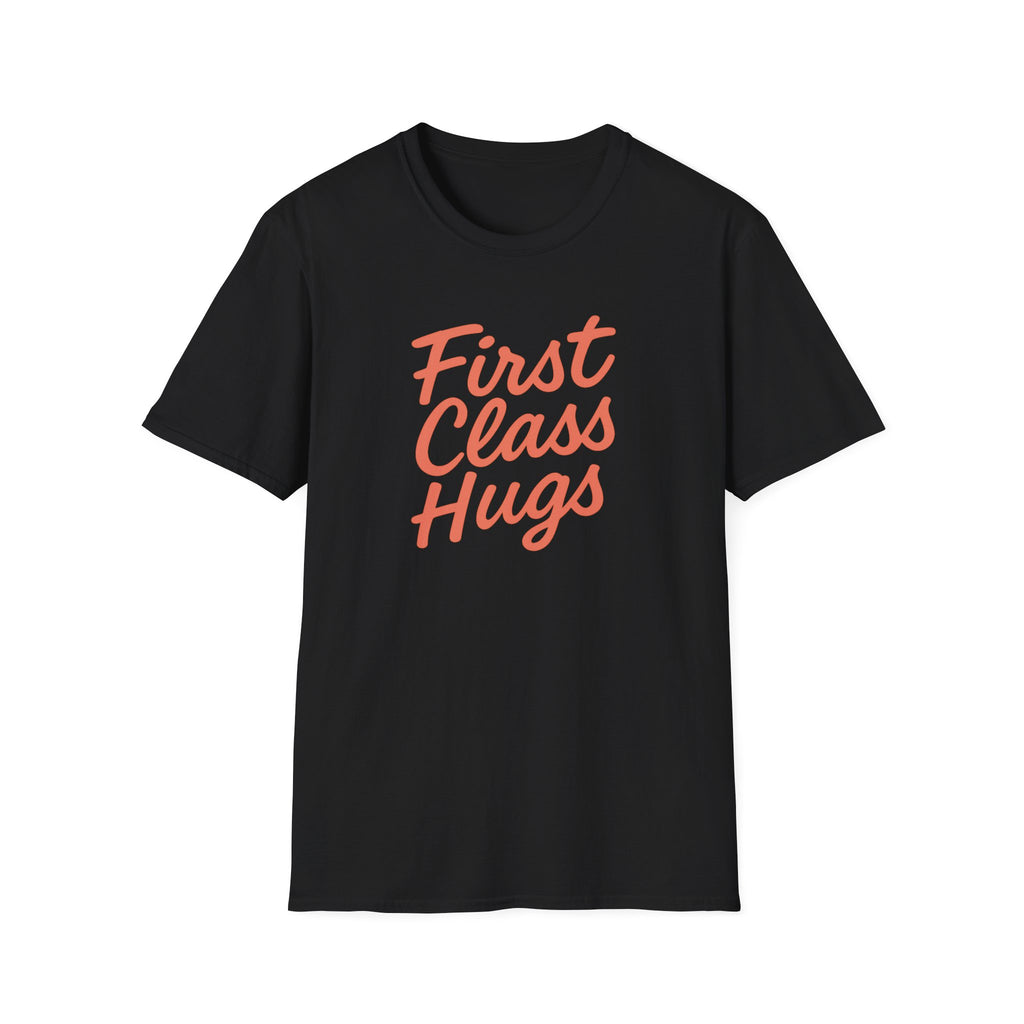 First Class Hugs Unisex Softstyle T-Shirt, Cute Gift for Friends, Cozy Casual Wear, Perfect for Birthdays, Family Gatherings, Everyday [...]