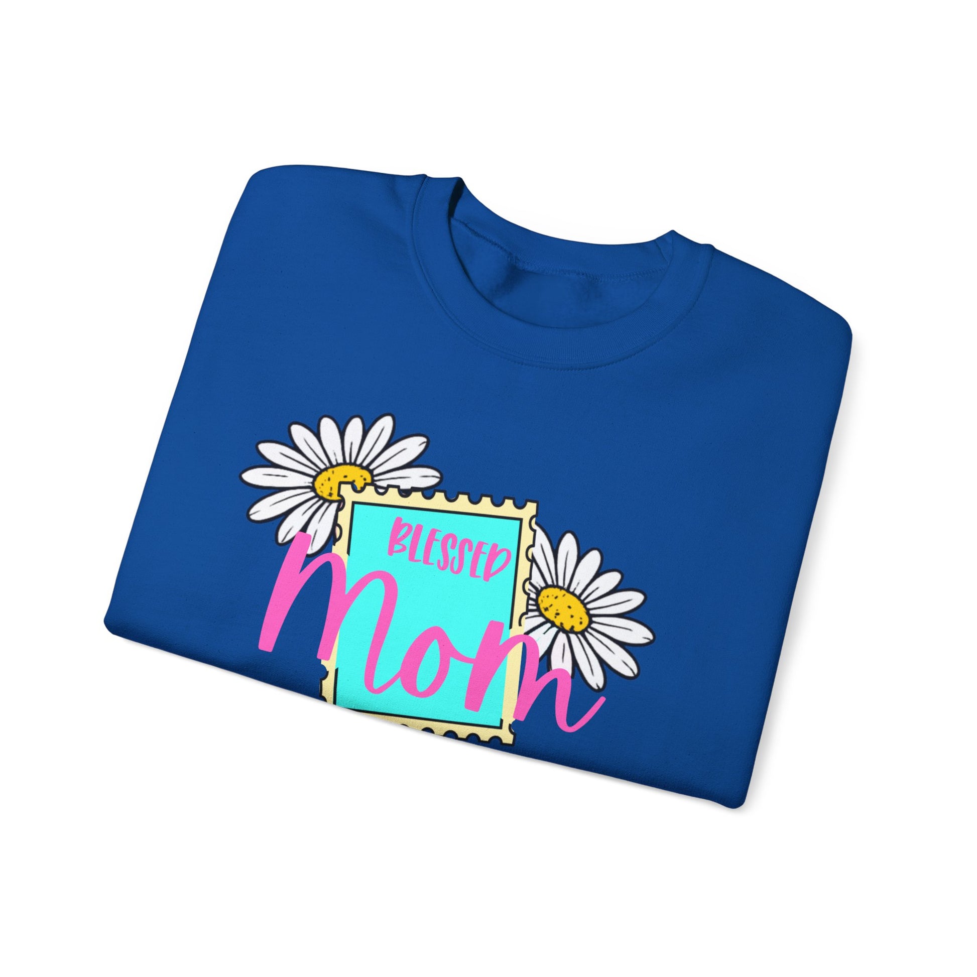 Blessed Mom Sweatshirt – Cute Mother’s Day Gift for Mom | Minimalist Stamp Design Crewneck | Mama Gift, Gift for Her