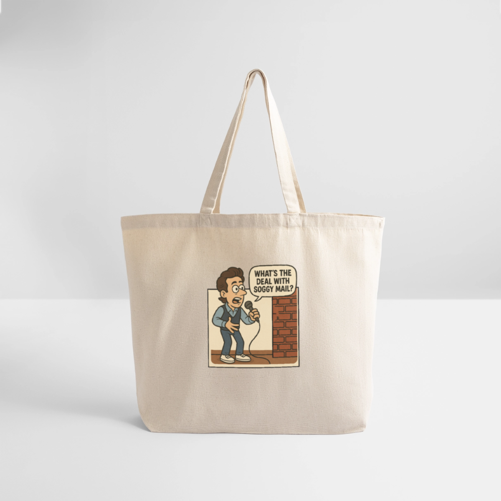 Soggy Mail Eco-Friendly Cotton Tote - natural