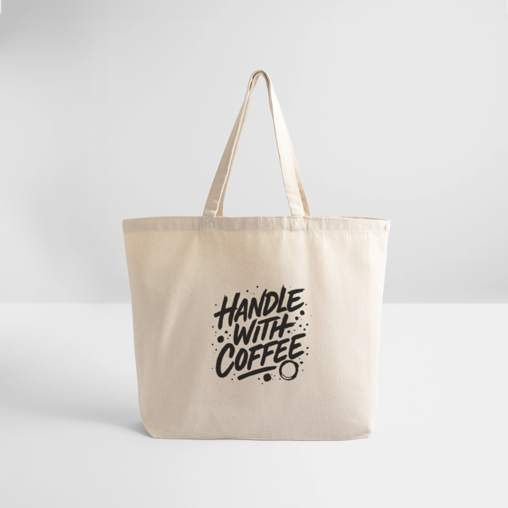 Handle With Coffee Eco-Friendly Cotton Tote - natural