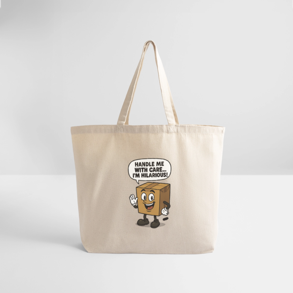 Handle Me With Care Eco-Friendly Cotton Tote - natural