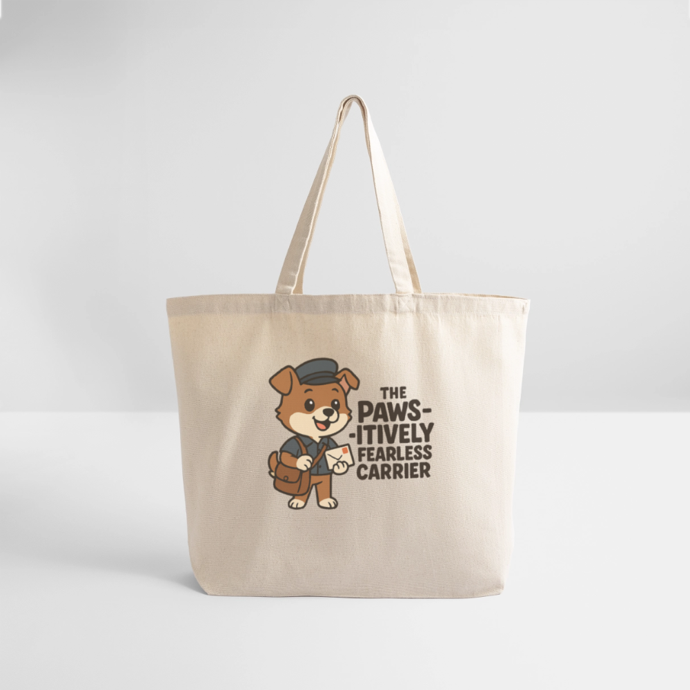 Paws-itively Fearless Eco-Friendly Cotton Tote - natural