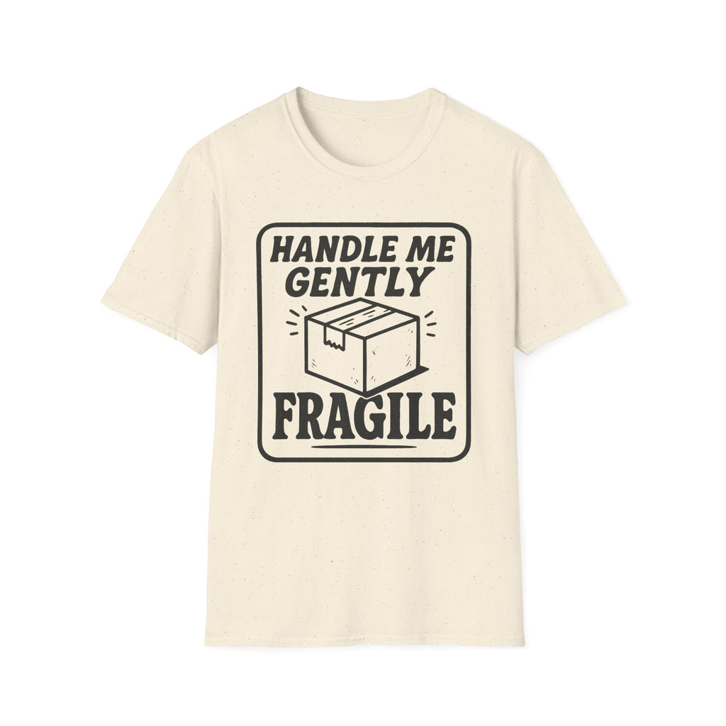Handle Me Gently T-Shirt, Unisex Cute Tee, Gift for Friends, Postal Humor Shirt, Fun Casual Wear