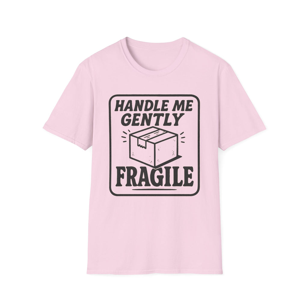 Handle Me Gently T-Shirt, Unisex Cute Tee, Gift for Friends, Postal Humor Shirt, Fun Casual Wear