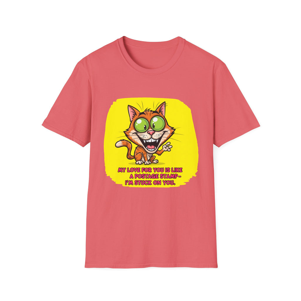 Cute Cat Love T-Shirt for Animal Lovers, Funny Gift for Pet Owners, Casual Wear, Birthday Present, Love You to the Moon