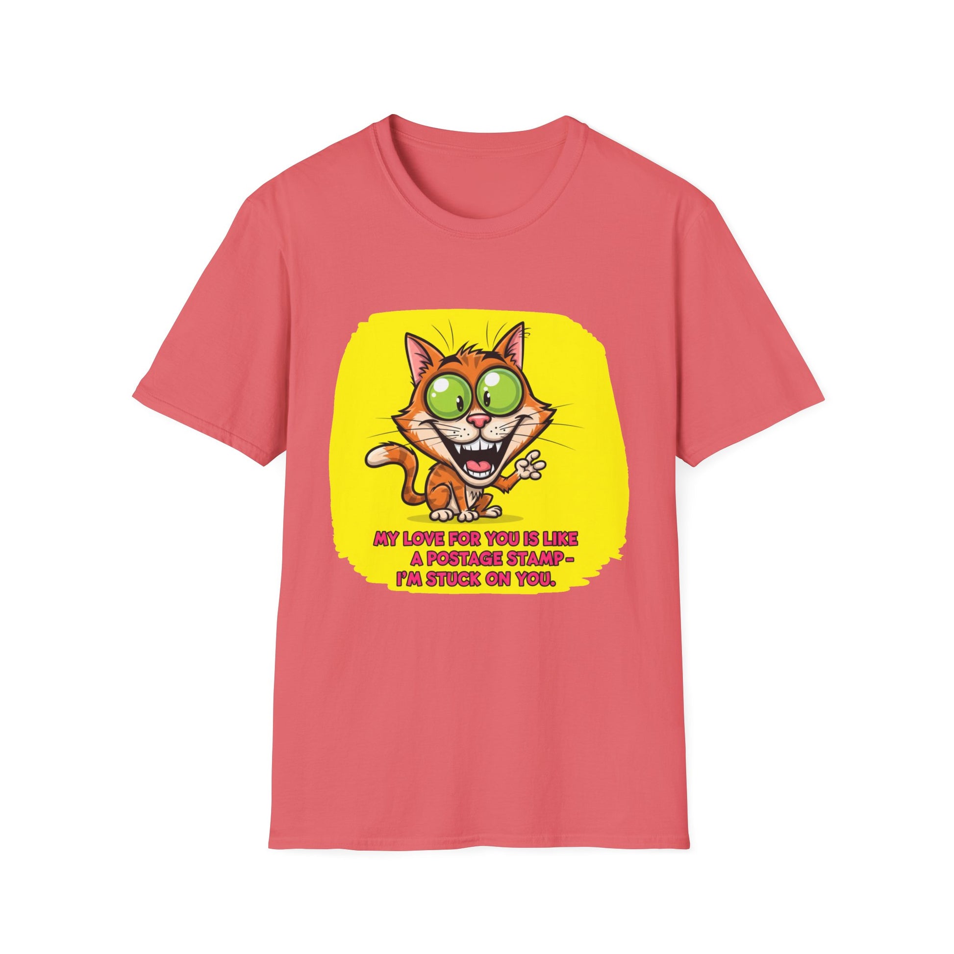 Cute Cat Love T-Shirt for Animal Lovers, Funny Gift for Pet Owners, Casual Wear, Birthday Present, Love You to the Moon