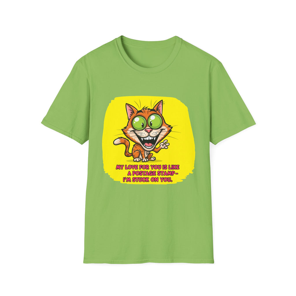 Cute Cat Love T-Shirt for Animal Lovers, Funny Gift for Pet Owners, Casual Wear, Birthday Present, Love You to the Moon