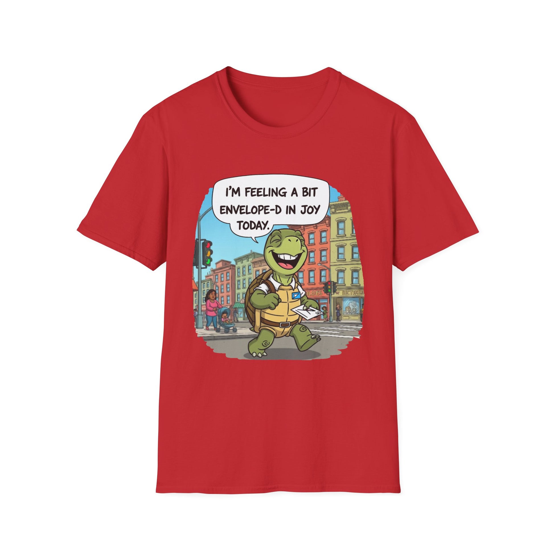 Joyful Dinosaur T-Shirt, Funny Graphic Tee, Unisex Apparel, Gift for Kids, Birthday, Casual Wear, Summer Fun