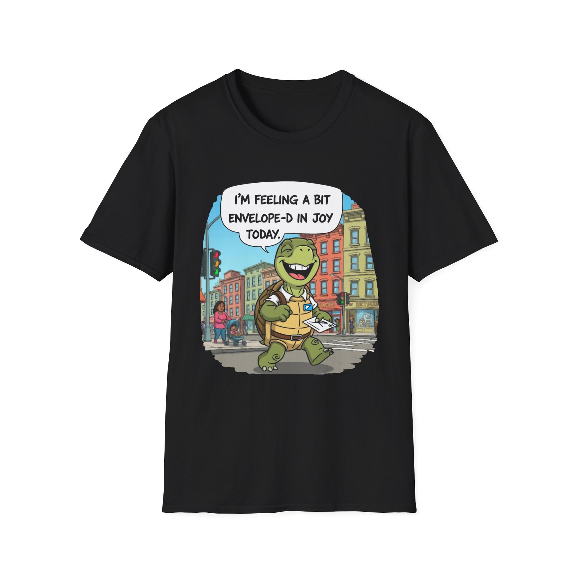 Joyful Dinosaur T-Shirt, Funny Graphic Tee, Unisex Apparel, Gift for Kids, Birthday, Casual Wear, Summer Fun