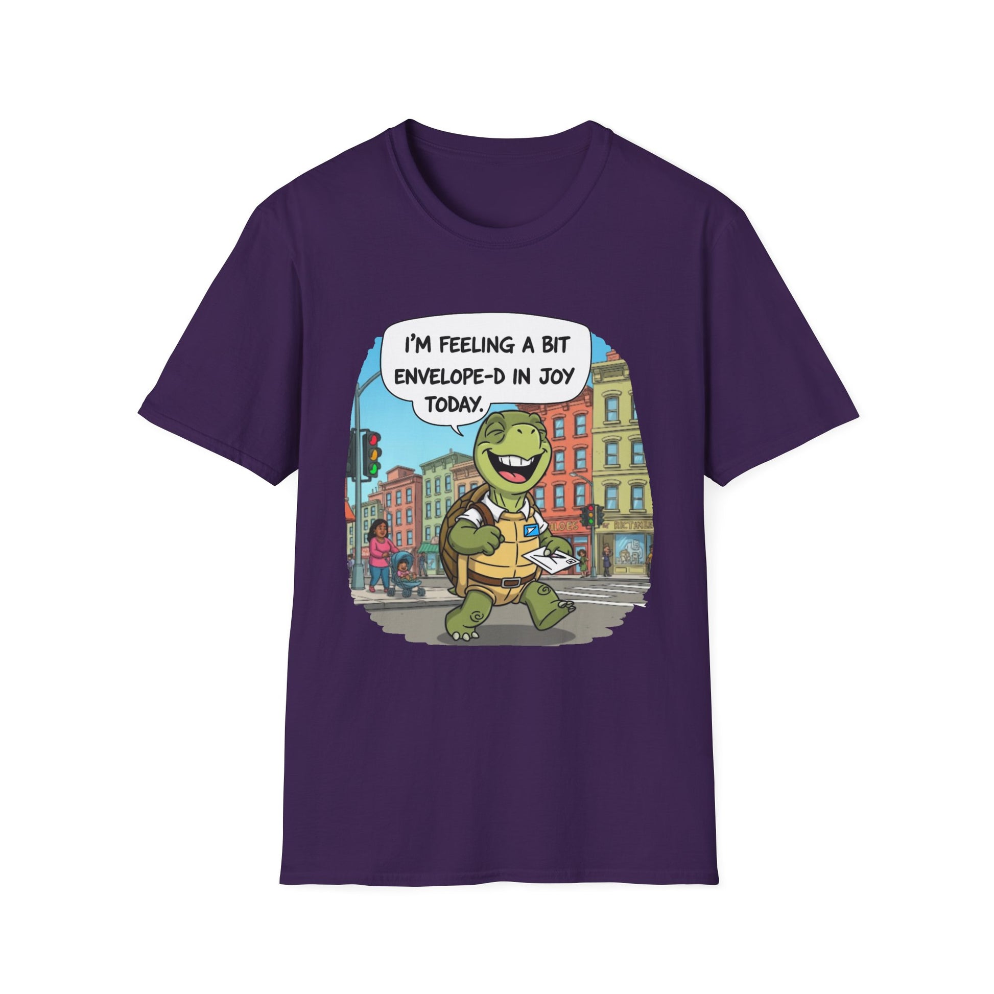 Joyful Dinosaur T-Shirt, Funny Graphic Tee, Unisex Apparel, Gift for Kids, Birthday, Casual Wear, Summer Fun