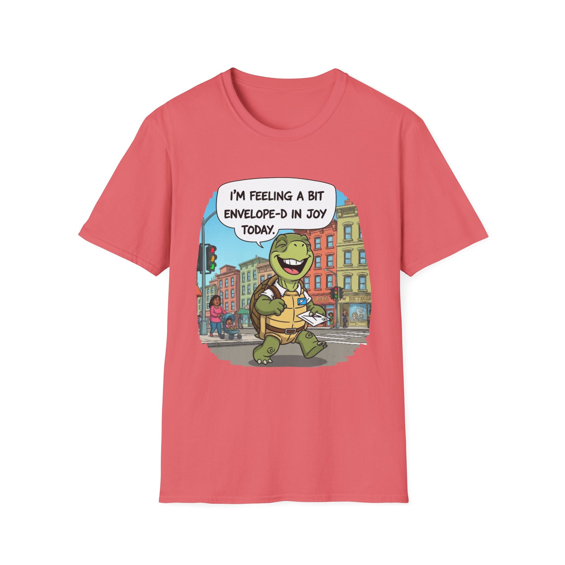 Joyful Dinosaur T-Shirt, Funny Graphic Tee, Unisex Apparel, Gift for Kids, Birthday, Casual Wear, Summer Fun
