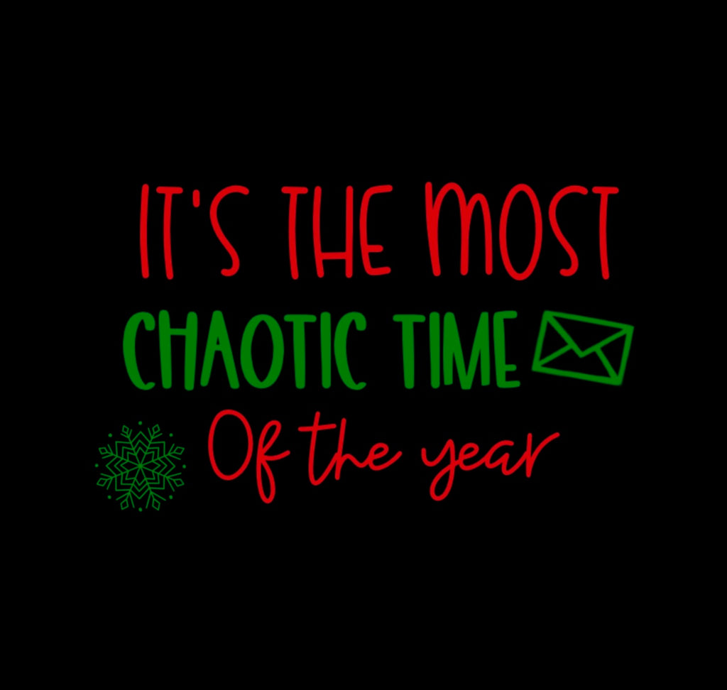 Unisex Holiday Postal Sweatshirt - 'It's the Most Chaotic Time of the Year', Holiday Gift, Christmas Sweater, Funny Sweatshirt, Casual Wear, [...]
