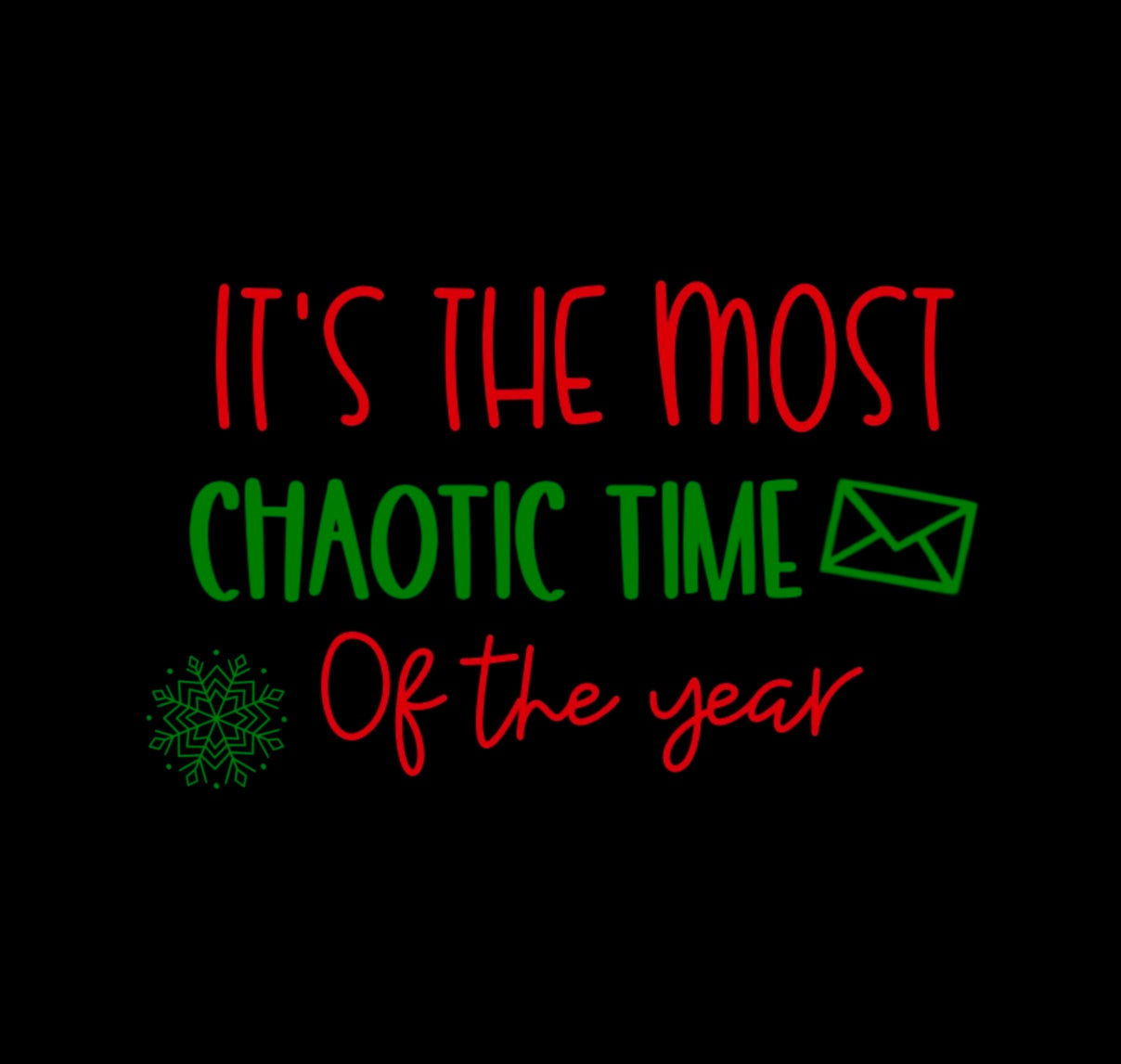 Unisex Holiday Postal Sweatshirt - 'It's the Most Chaotic Time of the Year', Holiday Gift, Christmas Sweater, Funny Sweatshirt, Casual Wear, [...]