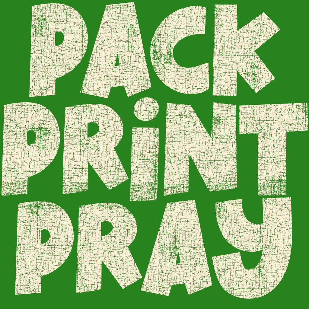 Pack Print Pray T-Shirt — Christian Graphic Tee for Church Volunteers & Printers