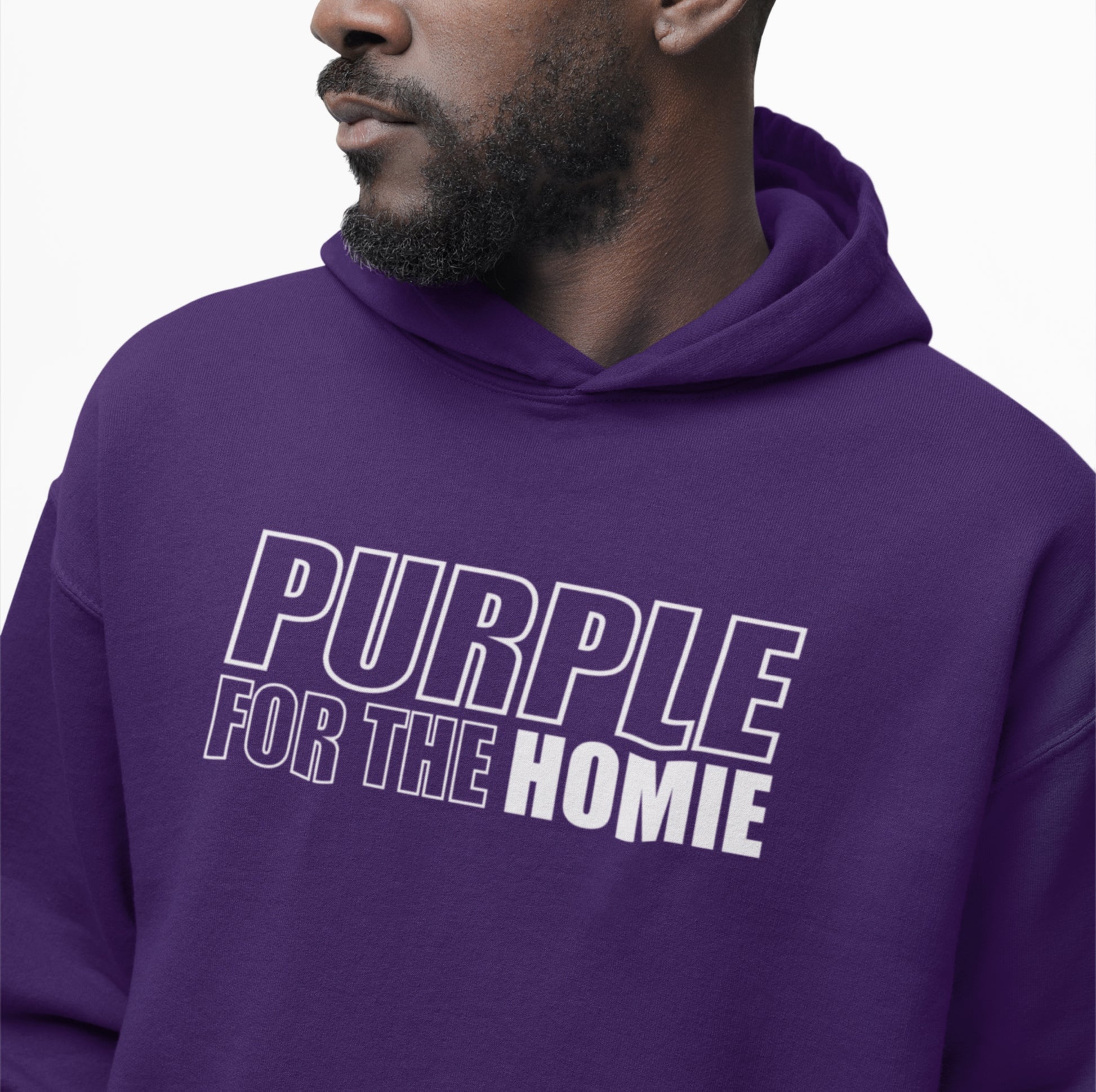 Purple For My Homie Hoodie — Awareness & Support Pullover