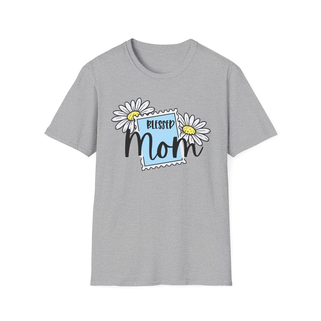 Blessed Mom T-Shirt – Cute Mother’s Day Gift for Mom | Minimalist Stamp Design Mom Tee | Gift for Her, Mama Shirt