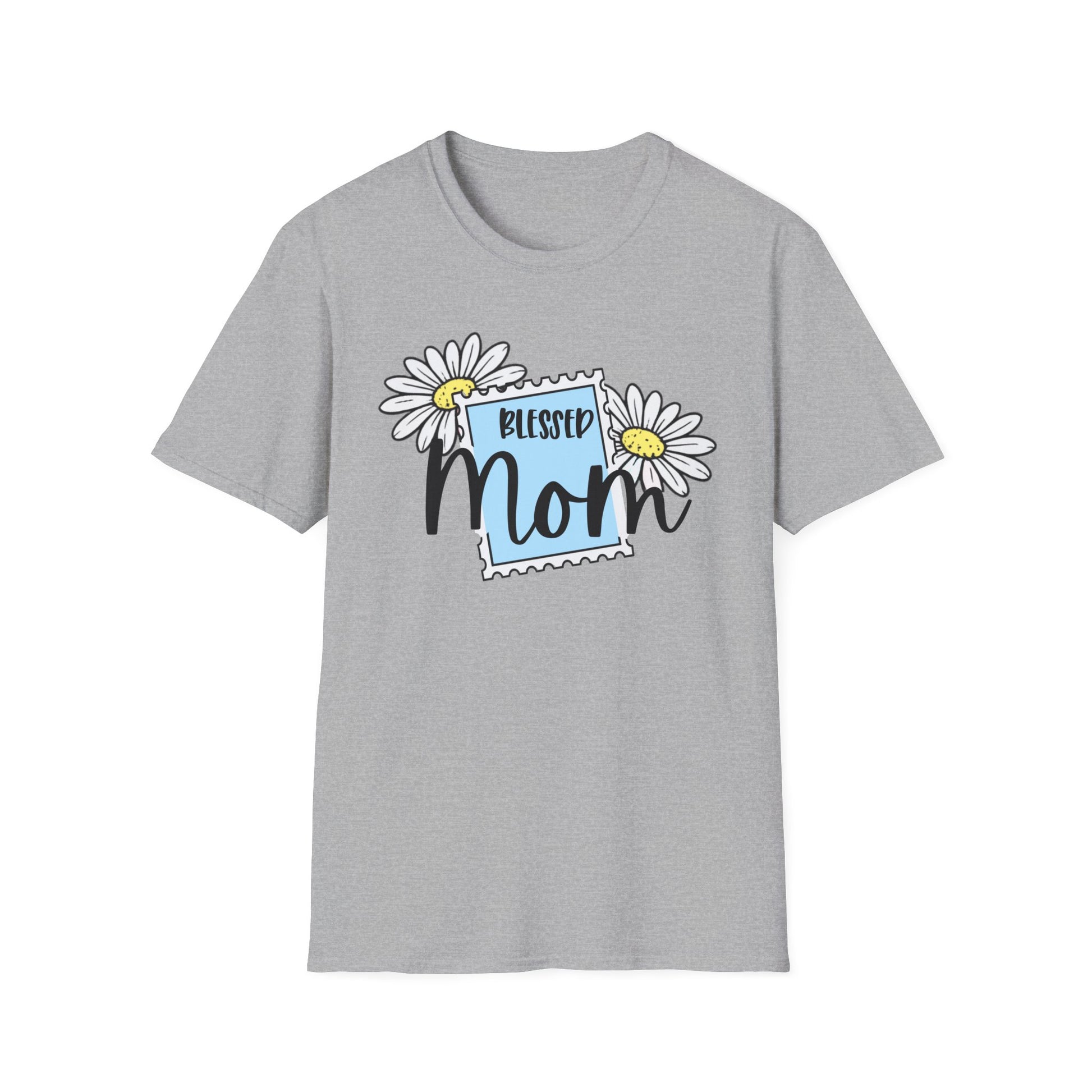 Blessed Mom T-Shirt – Cute Mother’s Day Gift for Mom | Minimalist Stamp Design Mom Tee | Gift for Her, Mama Shirt