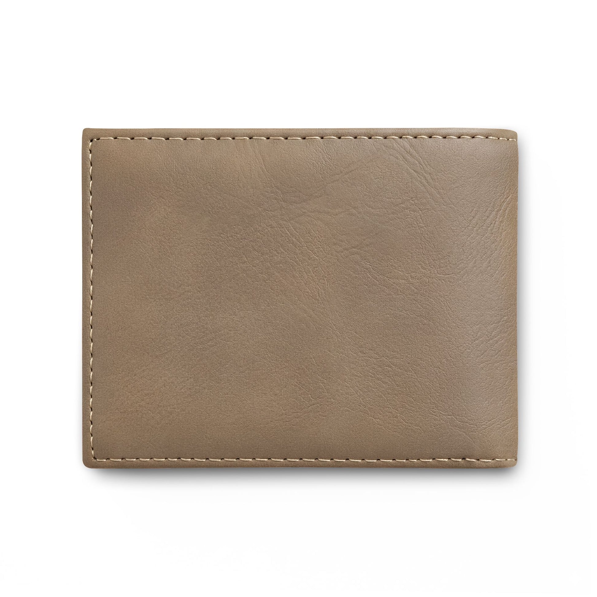 Weekend Route Bi-Fold Wallet — Hiker Silhouette Leather Card Wallet
