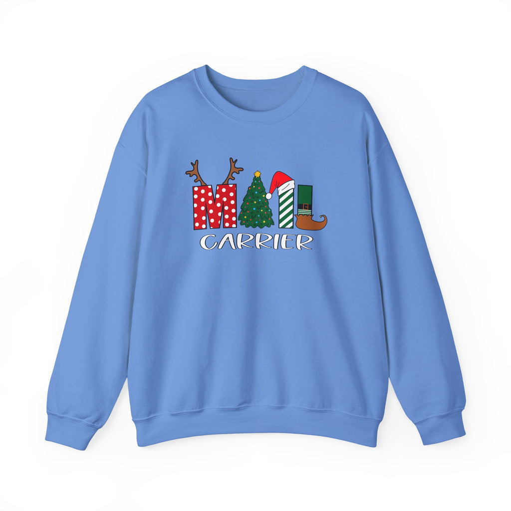 Festive Mail Carrier Sweatshirt, Holiday Gifts For Mail Carriers, Sweatshirts For Mail Carriers.