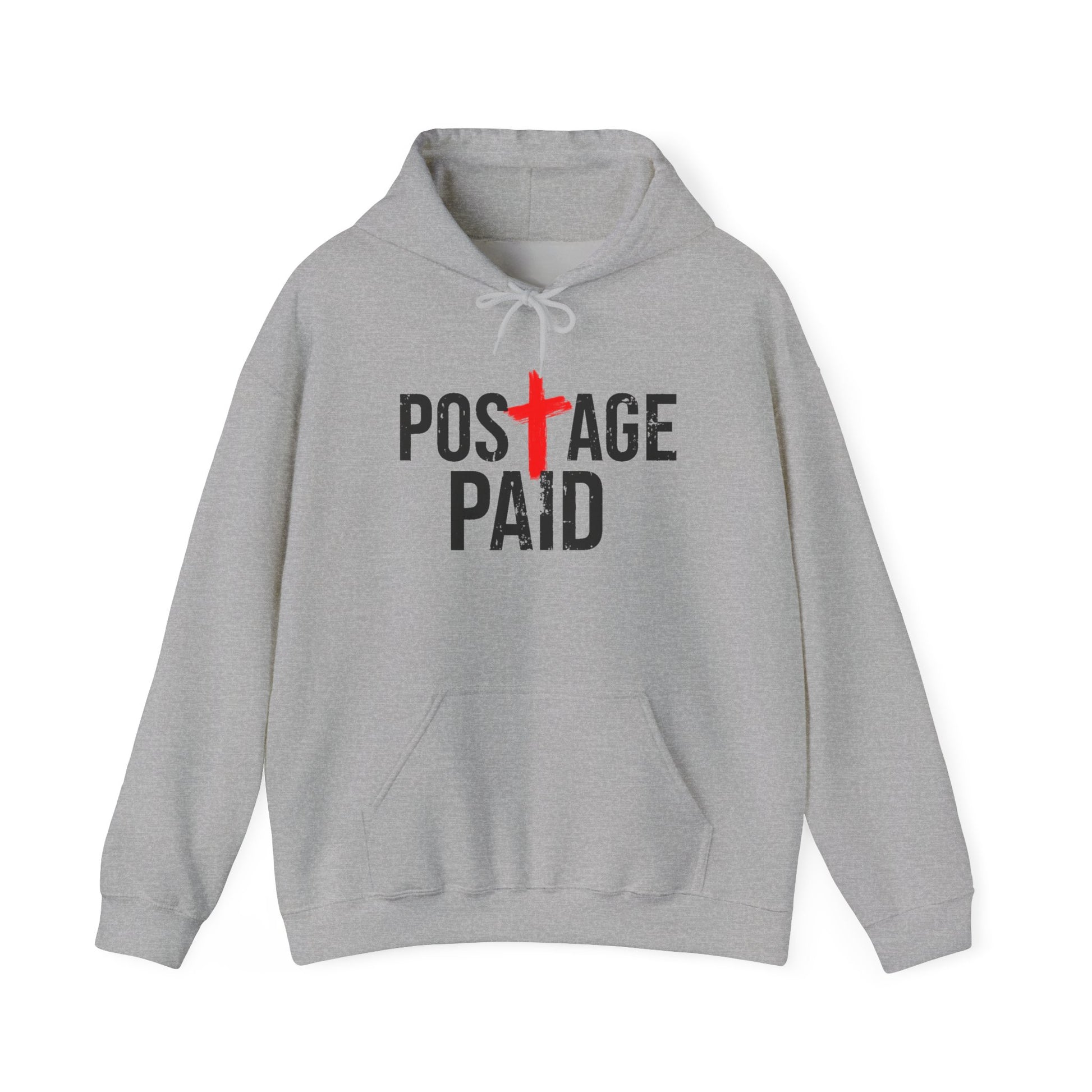 Postage Paid Graphic Hoodie, Christian Hoody, Gifts for Postal Workers, Inspirational Gifts, Inspirational Hoody.