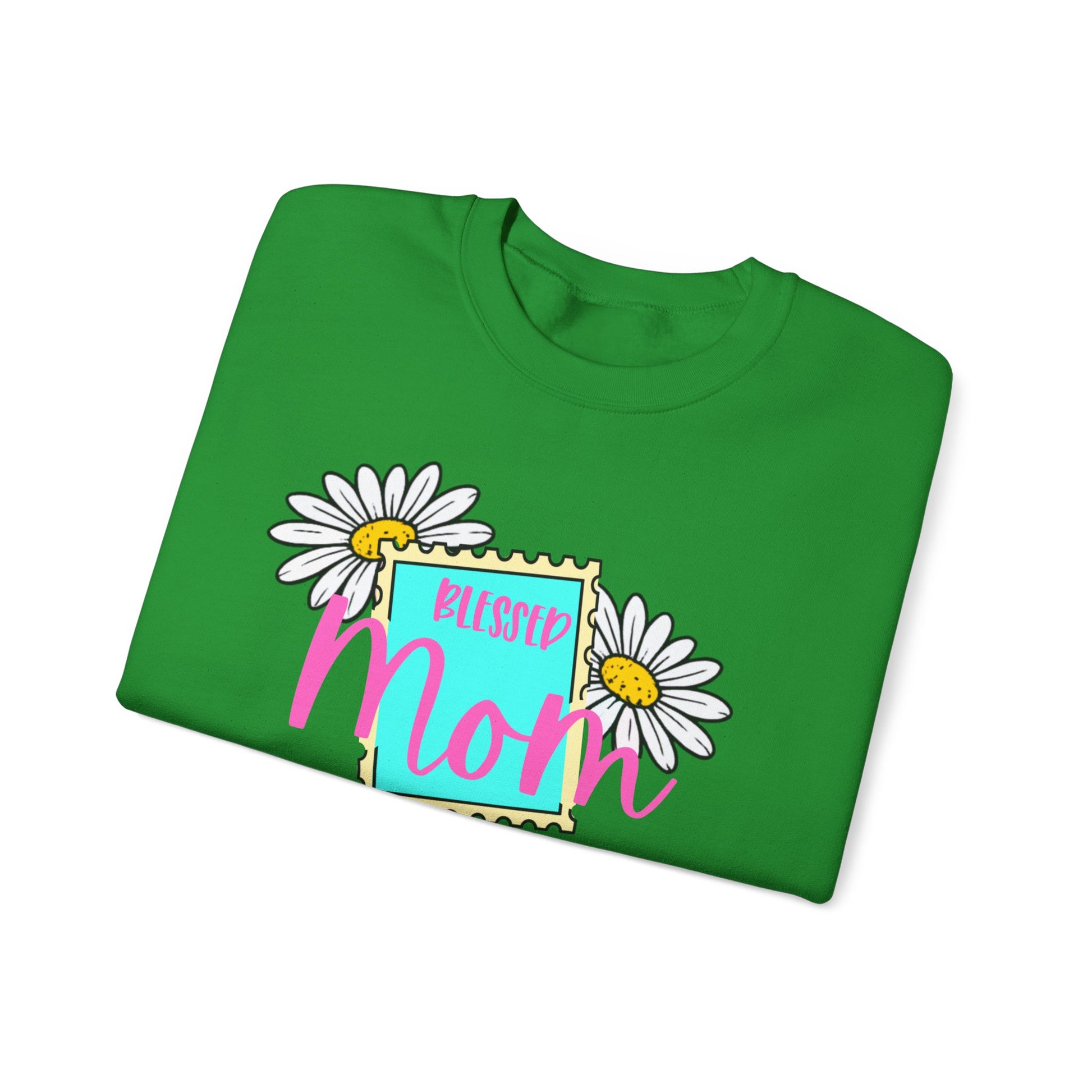 Blessed Mom Sweatshirt – Cute Mother’s Day Gift for Mom | Minimalist Stamp Design Crewneck | Mama Gift, Gift for Her