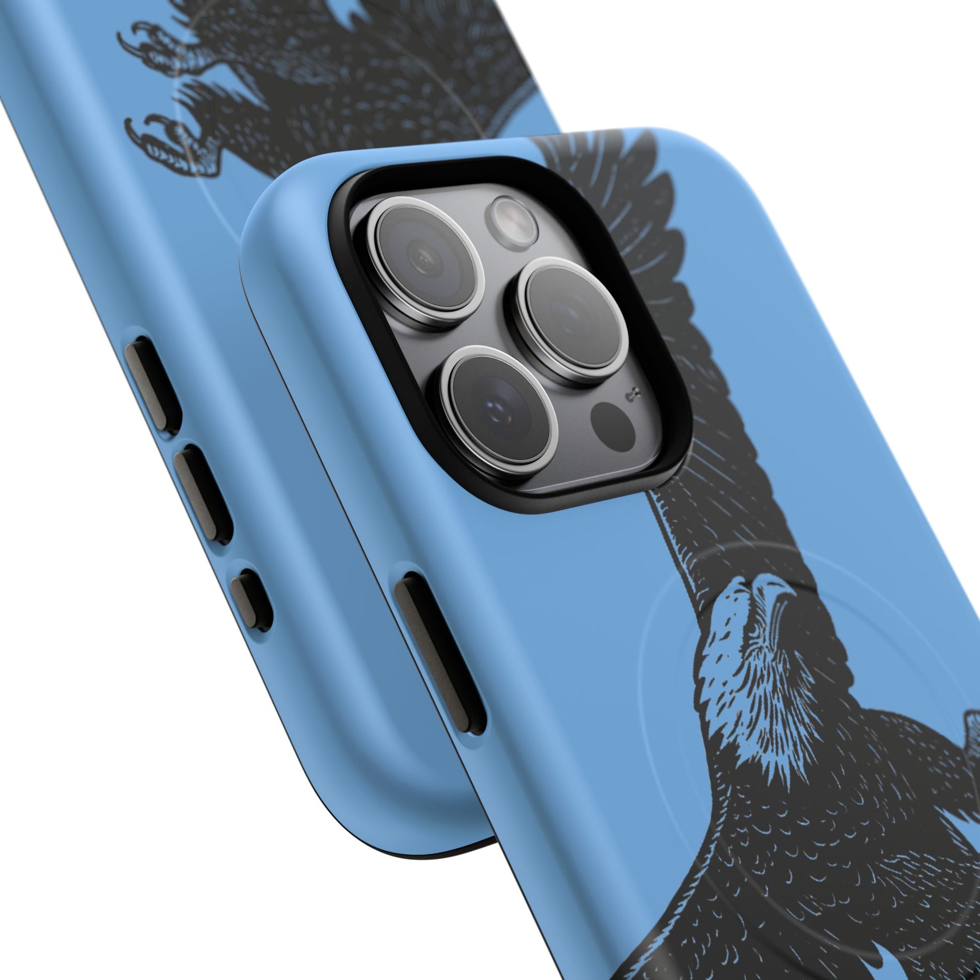 Eagle Flight Tough Magnetic Phone Case — Protective Magnetic Snap Cover with Soaring Eagle Design