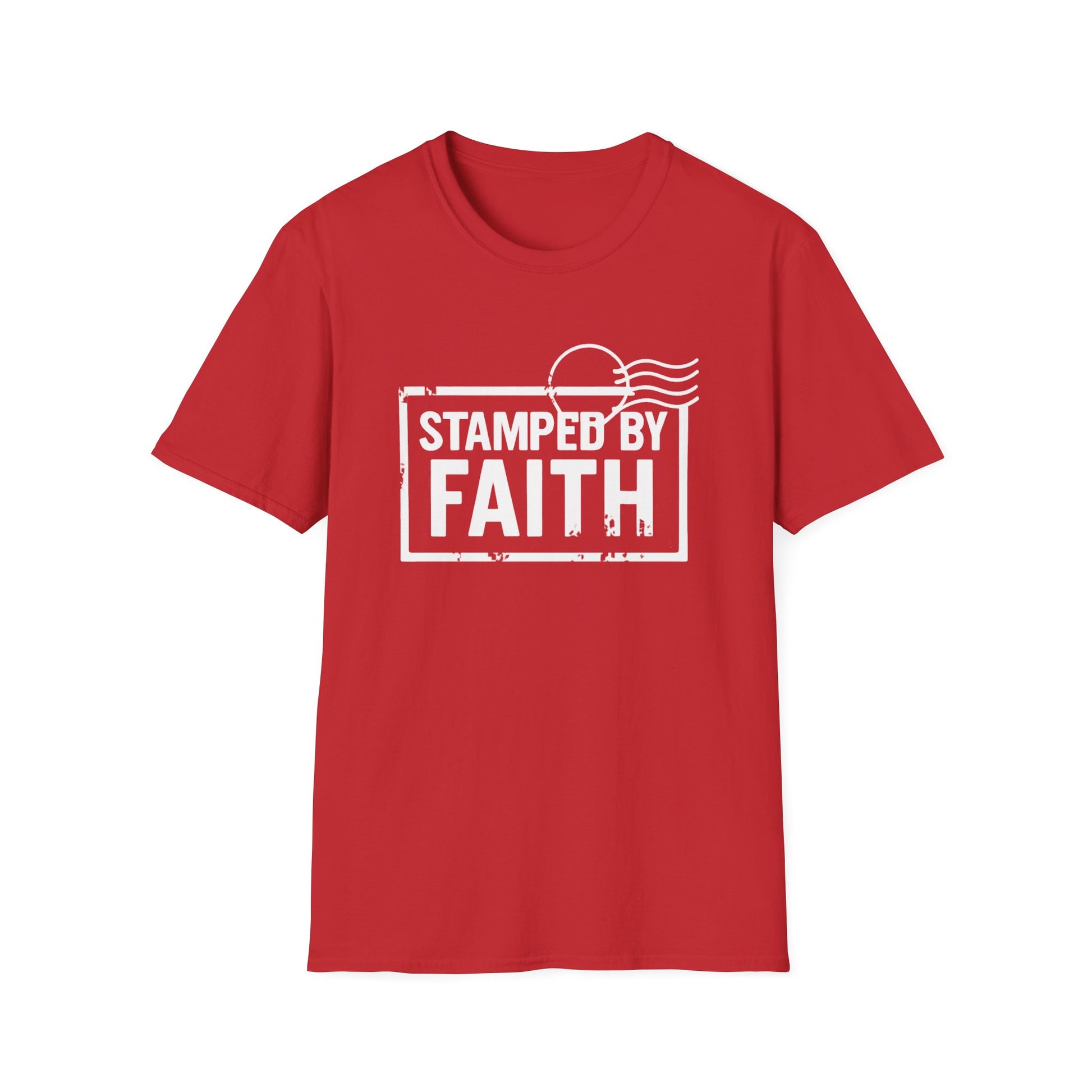 “Stamped By Faith” Faith-Inspired Unisex Soft style T-Shirt, Casual Wear, Gift for Believers, Faith-Based Apparel, Perfect for Everyday, Christian Apparel