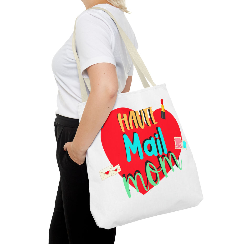 Tote Bag — "Haut Mail Mom" Heart Design Tote for Postal & Mom Gifts