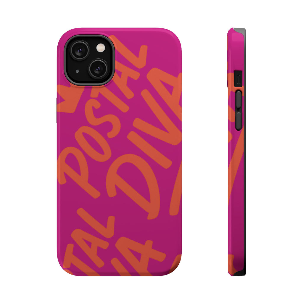 Postal Diva Magnetic Phone Case, Bold Colorful Phone Cover, Phone Case for Postal Divas, Unique Gift for Her, Trendy Smartphone Accessory