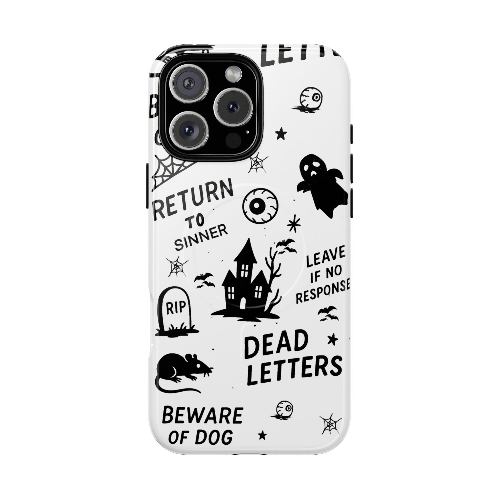 Spooky Phone Case, Halloween Accessory, Tough Magnetic Cases, Unique Gift, Gothic Style Tech Cover, Cell Phone Protector