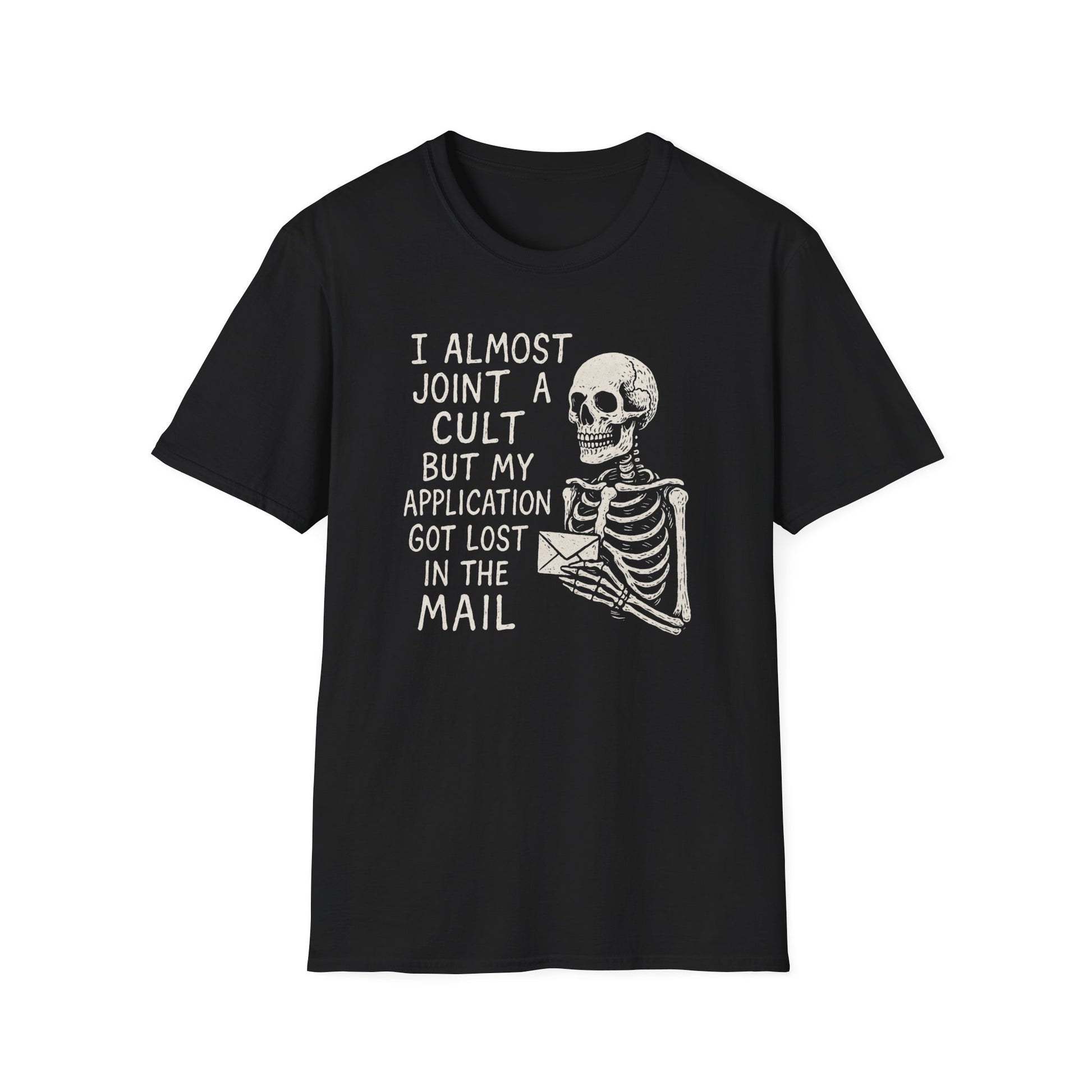 I Almost Joined A Cult T-Shirt – Perfect for Halloween, Casual Wear, Gifts, Cult Humor, Laughs, and Quirky Fashion