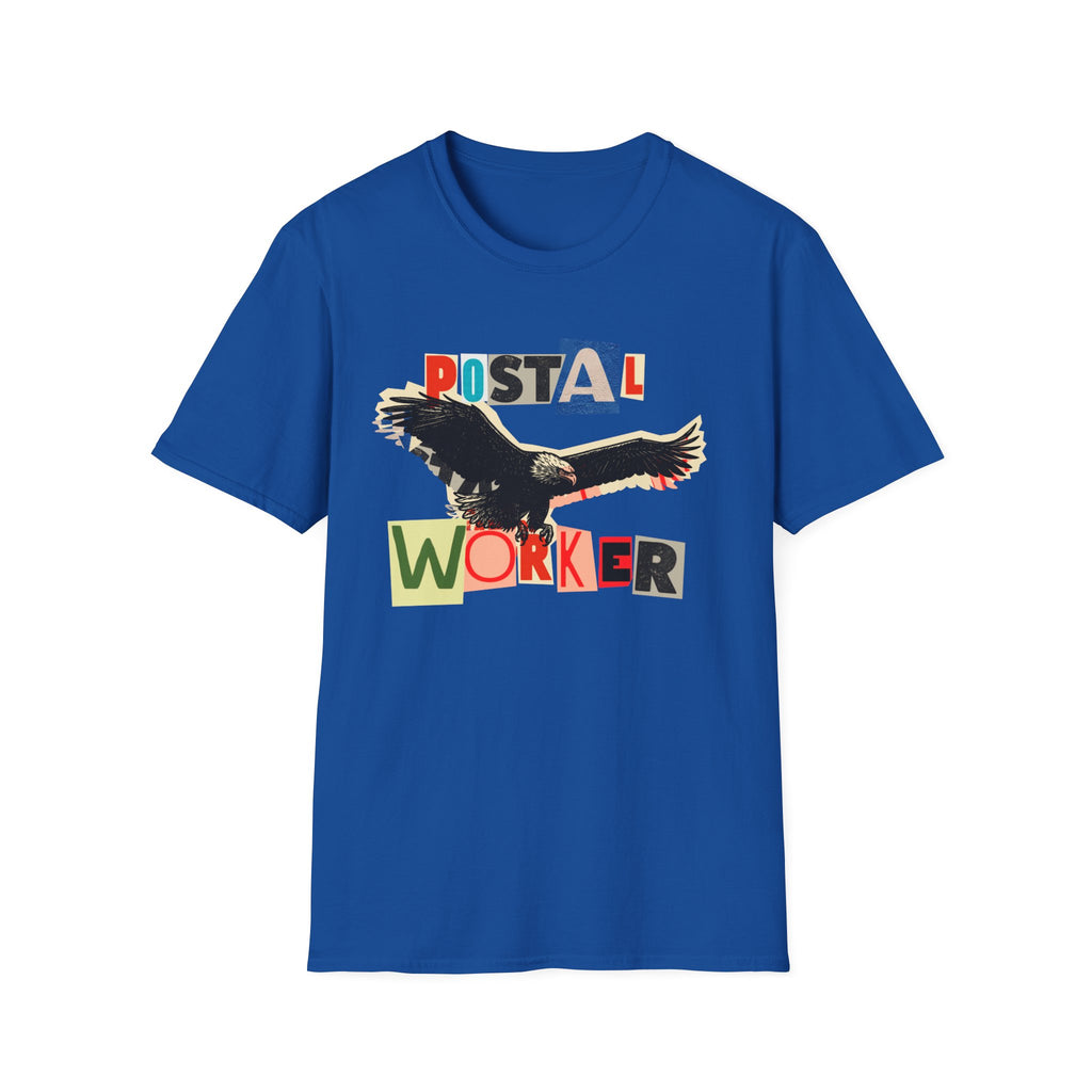 Postal Worker T-Shirt — Retro Collage Eagle Design