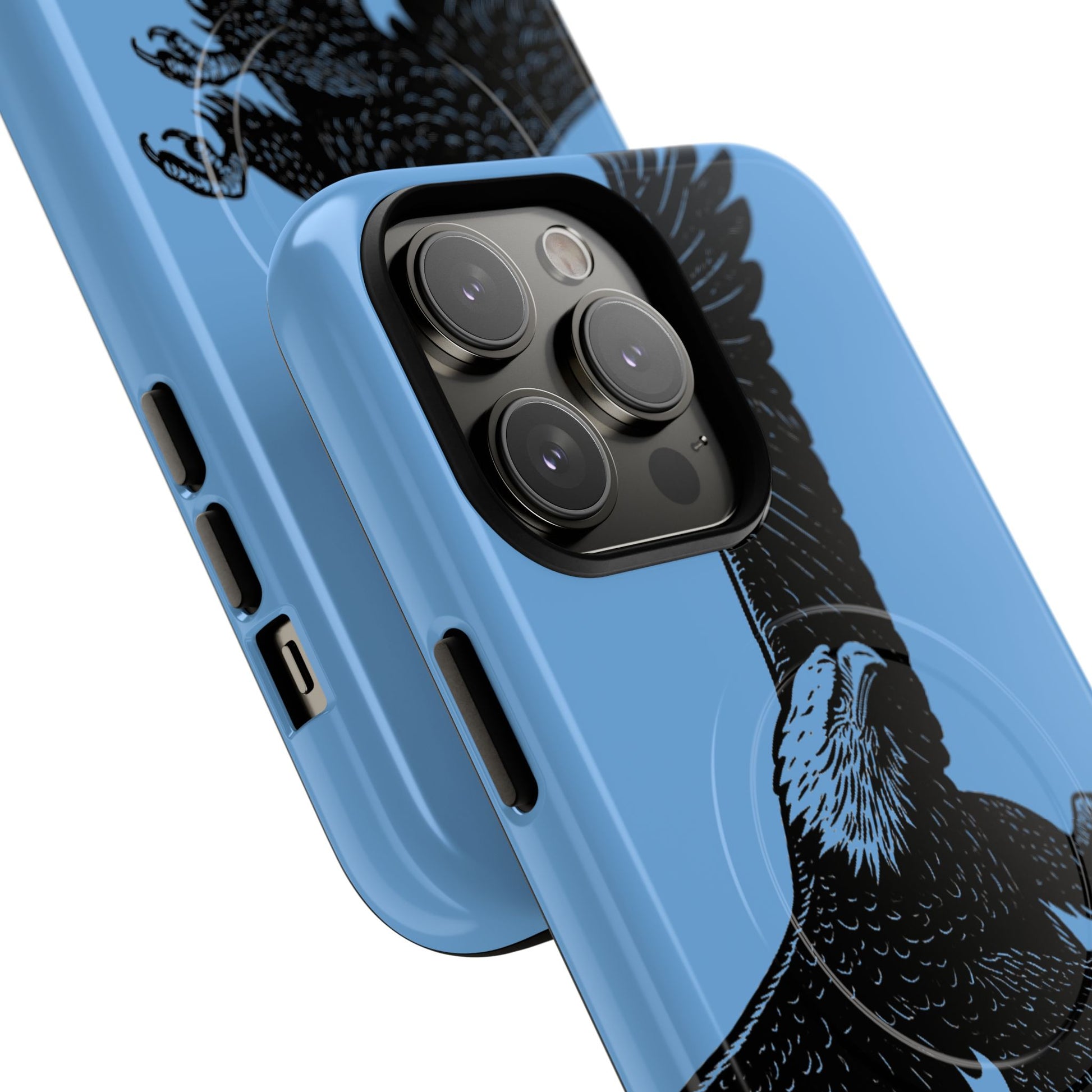 Eagle Flight Tough Magnetic Phone Case — Protective Magnetic Snap Cover with Soaring Eagle Design
