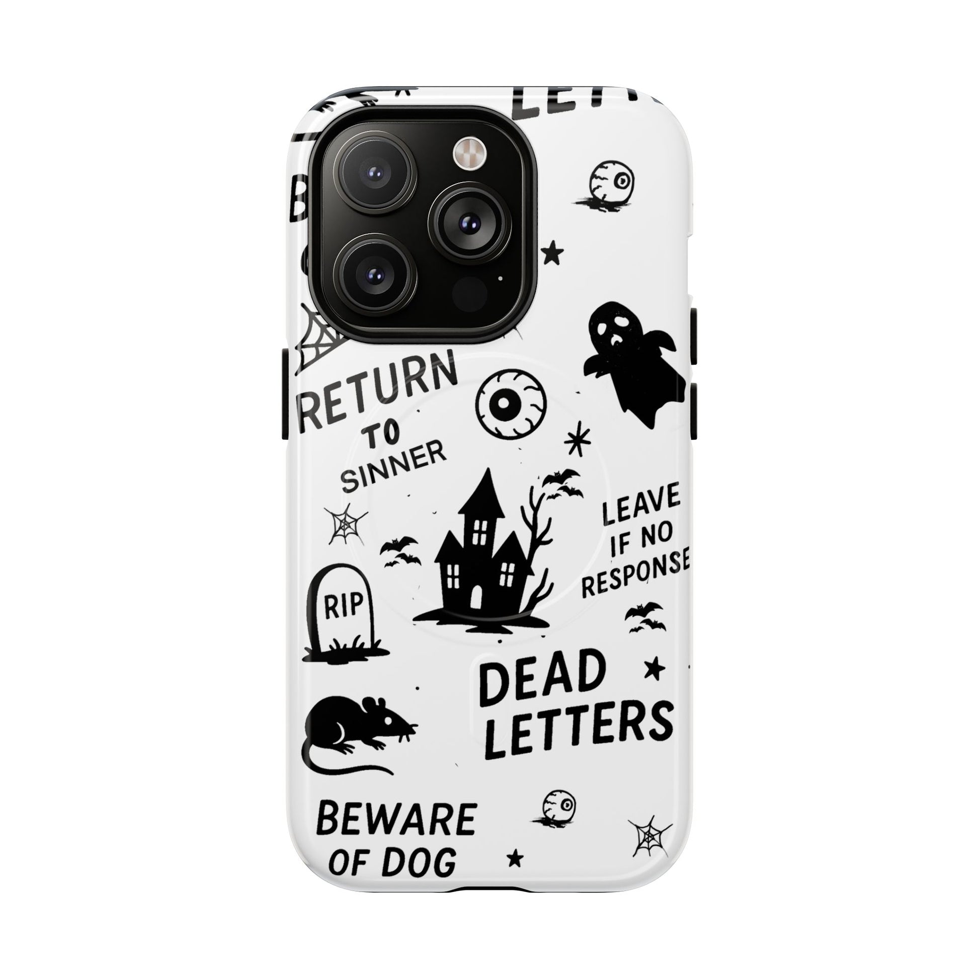 Spooky Phone Case, Halloween Accessory, Tough Magnetic Cases, Unique Gift, Gothic Style Tech Cover, Cell Phone Protector