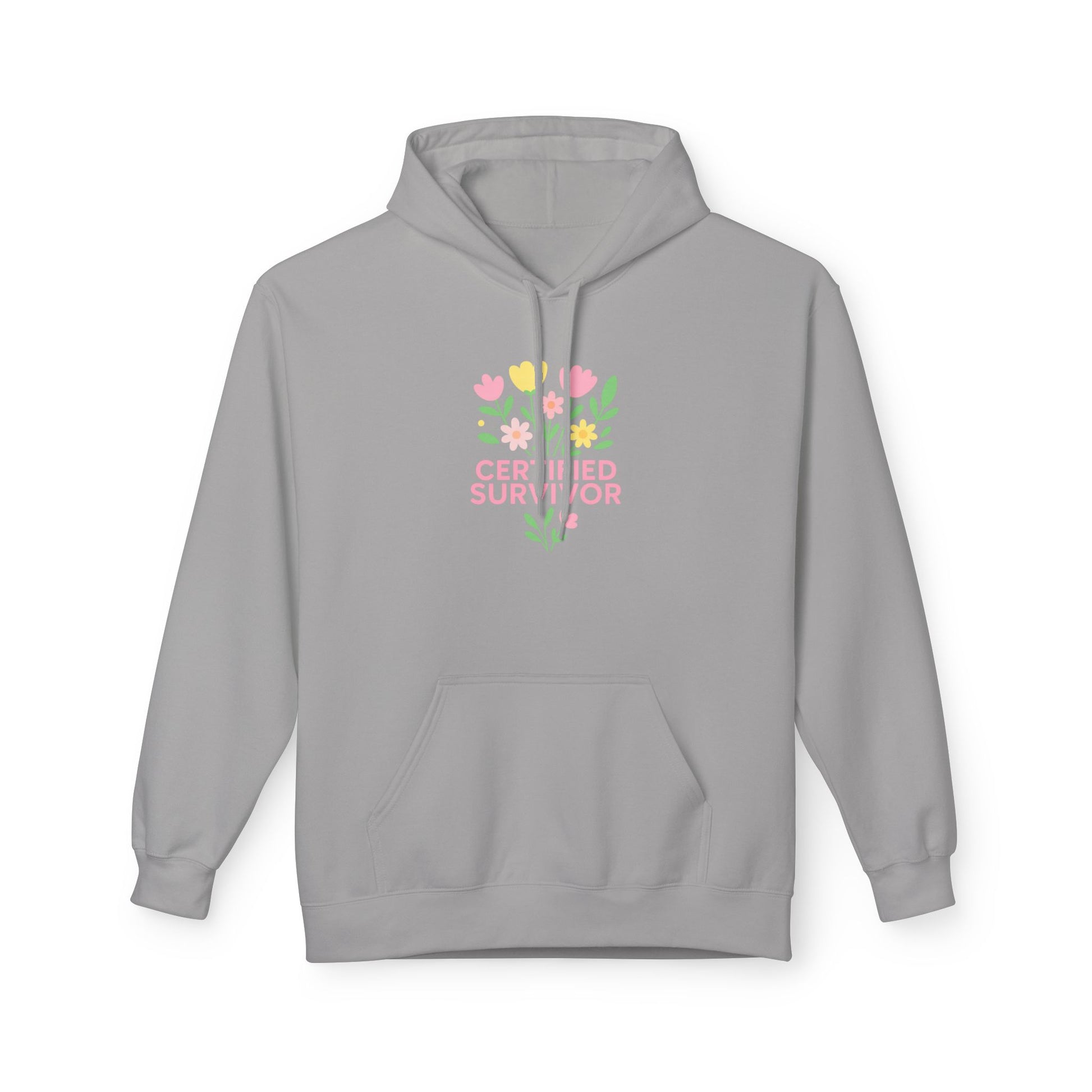 Certified Survivor Floral Hoodie | Motivational Gift, Unisex Fleece Sweatshirt, Cancer Awareness Apparel, Comfort Wear, Inspirational [...]
