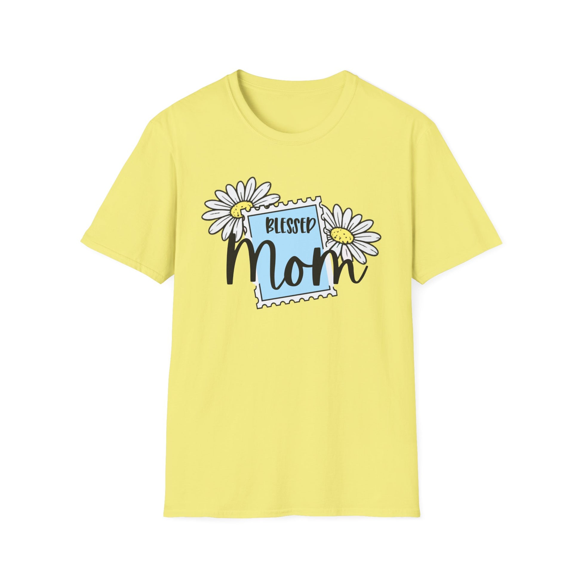 Blessed Mom T-Shirt – Cute Mother’s Day Gift for Mom | Minimalist Stamp Design Mom Tee | Gift for Her, Mama Shirt