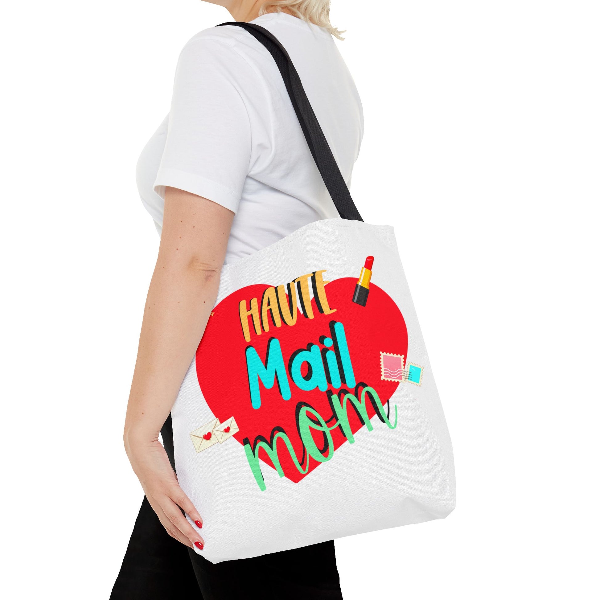 Tote Bag — "Haut Mail Mom" Heart Design Tote for Postal & Mom Gifts