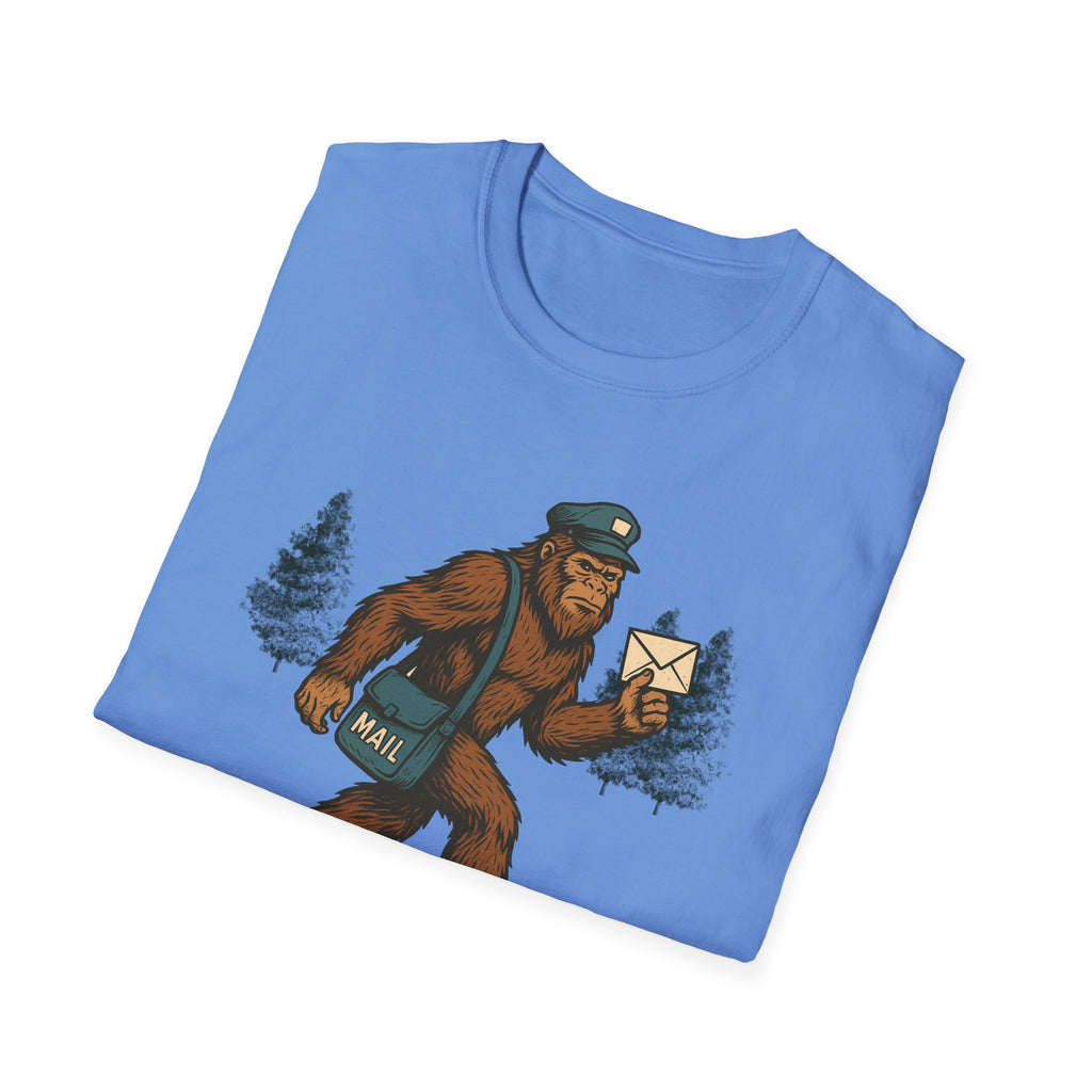 Sasquatch Mail Unisex T-Shirt | The Man, The Myth, The Legend | Postal Carrier, Perfect for Nature Lovers, Gifts, and Funny Graphic Tees