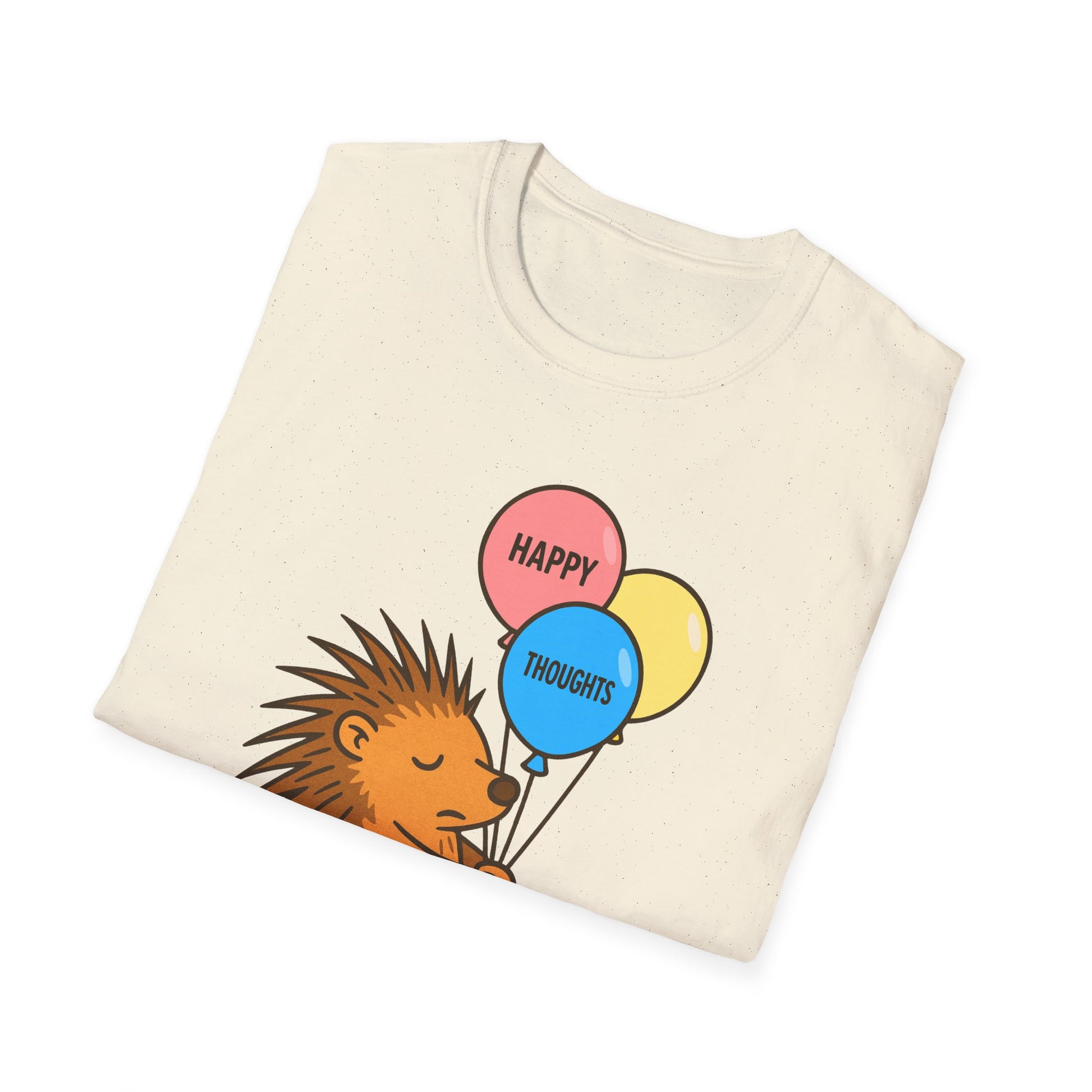 Happy Hedgehog T-Shirt, Cute Animal Tee, Unisex Softstyle Shirt, Gift for Postal Workers & Mail Carriers, Birthday Present, Casual Wear