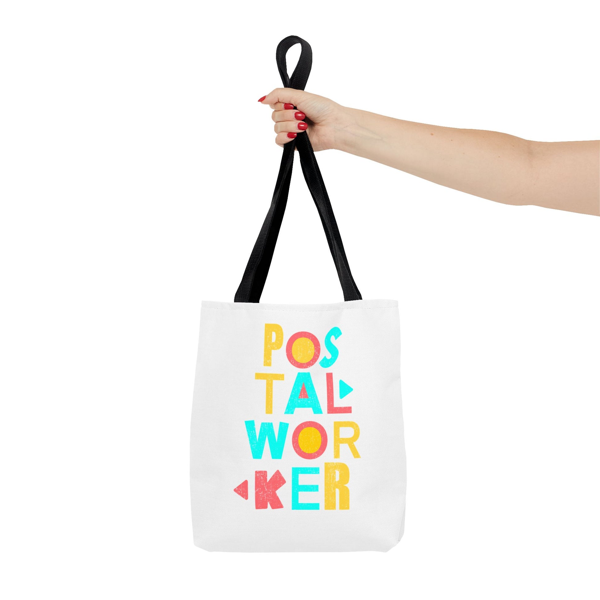Postal Worker Tote Bag — Colorful Retro Typography Mail Carrier Gift