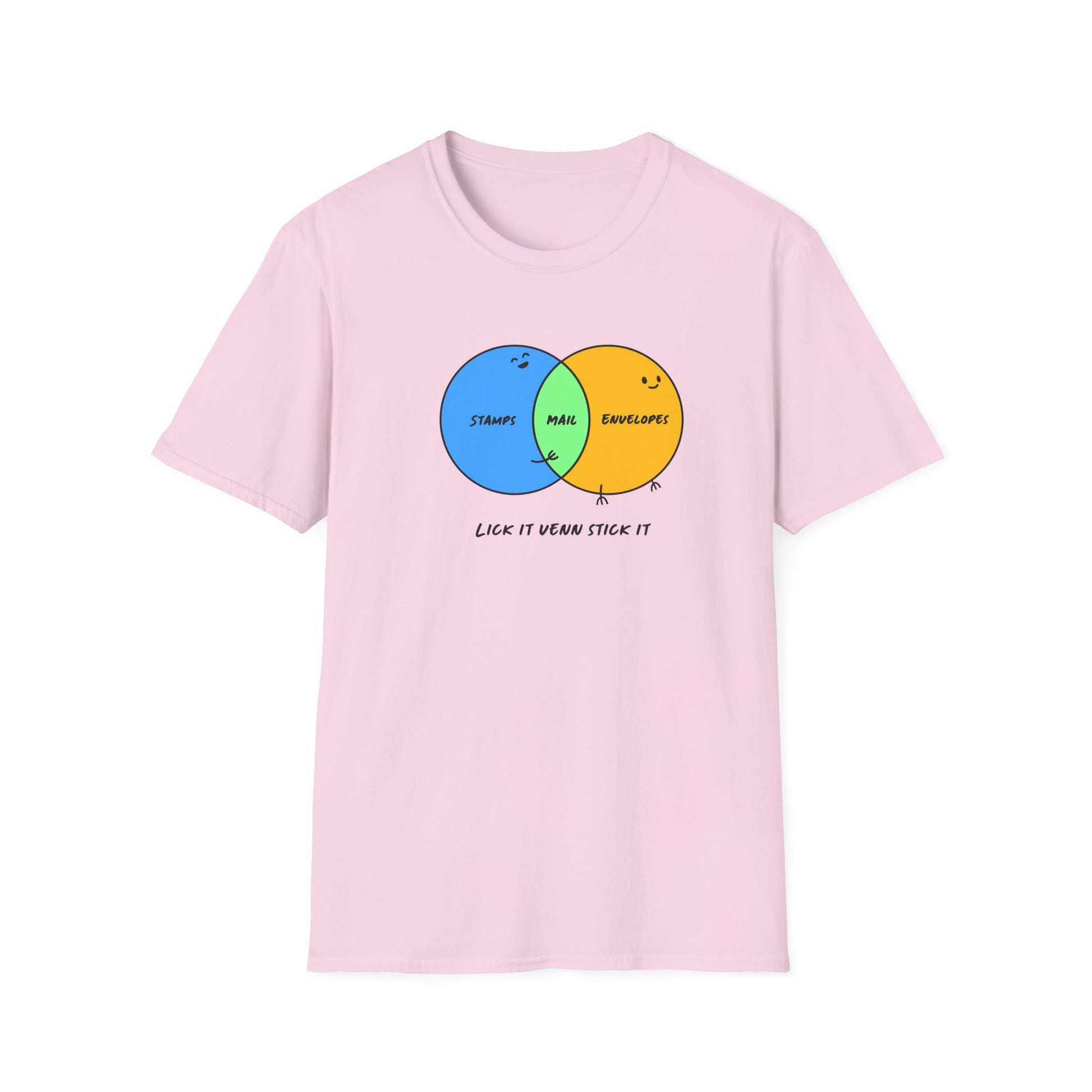 Venn Diagram Humor Postal T-Shirt, Fun Graphic Tee for Friends, Birthday Gift, Casual Wear, Relaxed Style, Laugh It Wear It