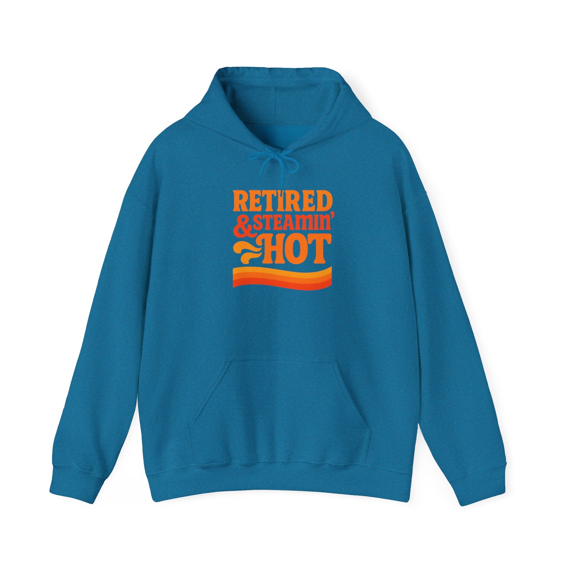 Retired & Steamin' Hot Hoodie | Unisex Heavy Blend Sweatshirt, Postal Worker, Mail Carrier, Gift for Retirees, Postal Worker, Mail Carrier, Fun Retirement Apparel, Cozy Layer, Anniversary [...]
