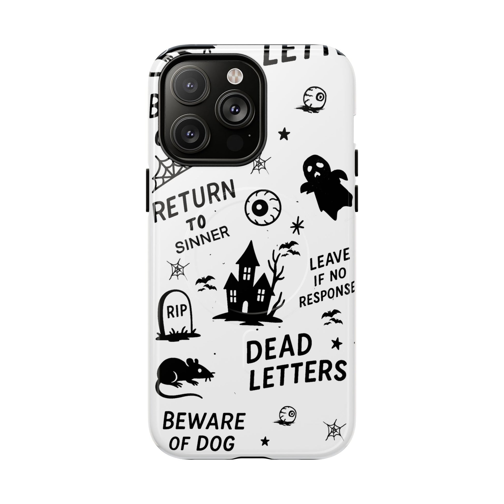 Spooky Phone Case, Halloween Accessory, Tough Magnetic Cases, Unique Gift, Gothic Style Tech Cover, Cell Phone Protector