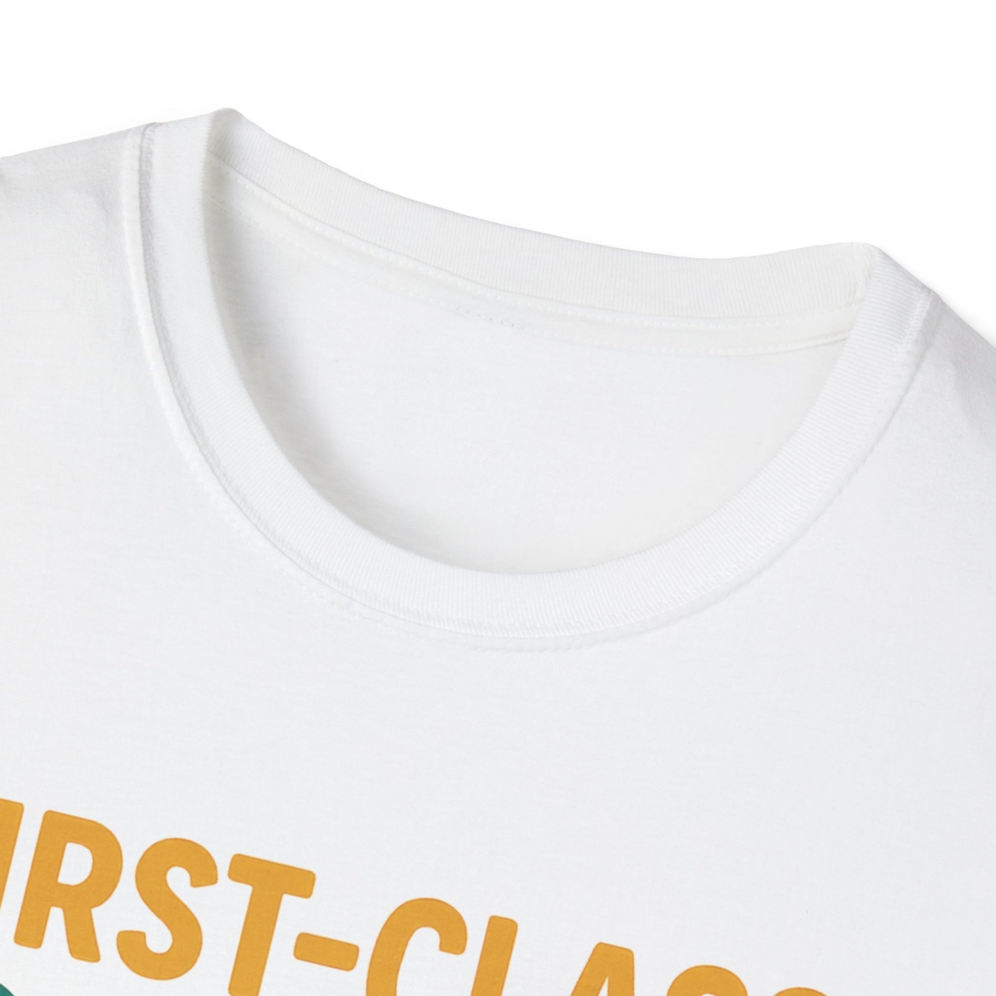 First-Class Grump Coffee T-Shirt, Funny Gift, Unisex Tee, Coffee Lover Shirt, Quirky Humor Apparel, Great for Birthdays and Holidays