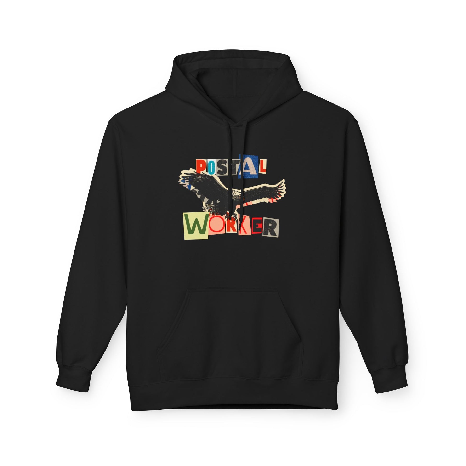 Postal Worker Ransom Letter Hoodie – Bold Eagle Graphic Sweatshirt for Proud Mail Carriers