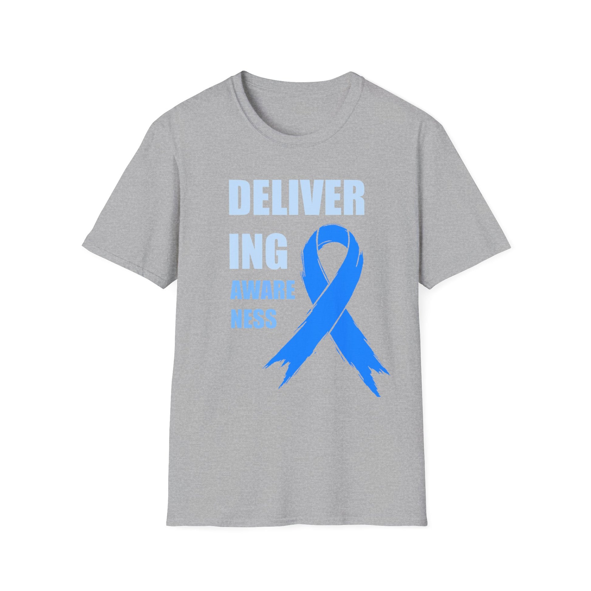 Prostate Cancer Awareness Shirt – Delivering Awareness Light Blue Ribbon Support Tee