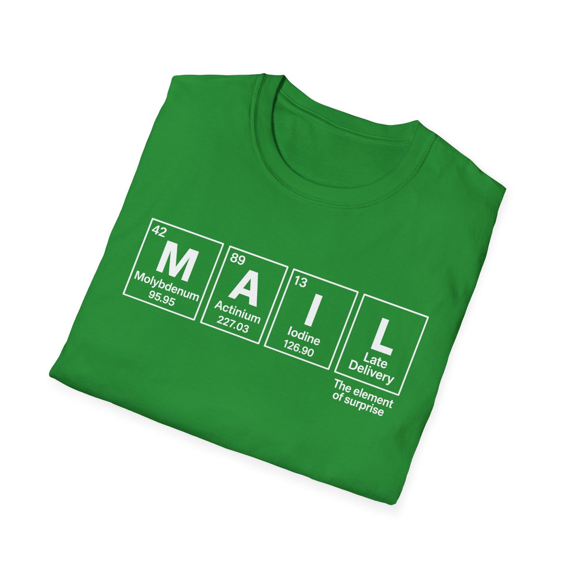 Postal, Chemistry Inspired Unisex T-Shirt - 'MAIL' Graphic Tee, Science Lover Gift, Casual Wear, Birthday Present, Unique Apparel